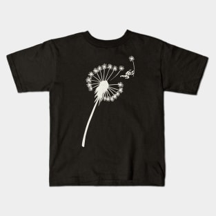 Dandelion Astronaut Flying Away Make a Wish by Tobe Fonseca Kids T-Shirt